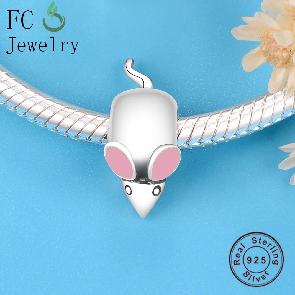 FC Jewelry подходит для оригинального BrandCharm браслета 925 пробы серебряные животные