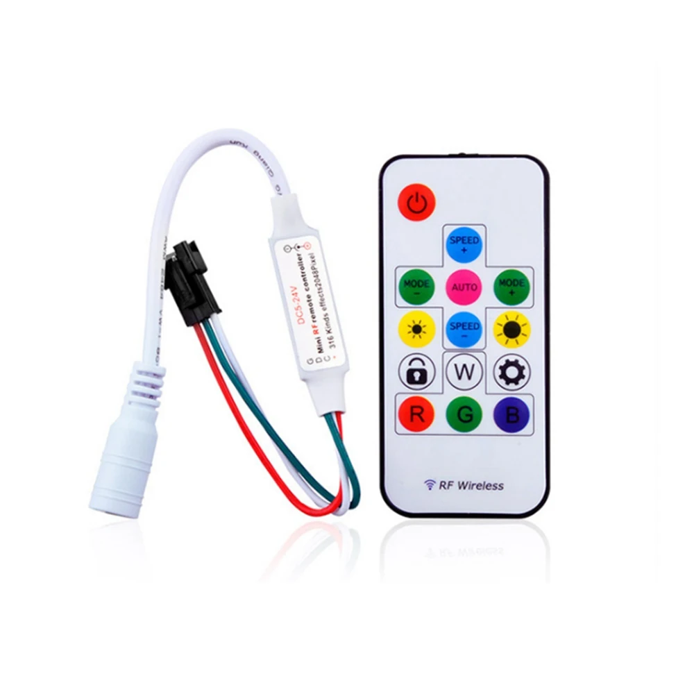 5V 14Keys Bluetooth музыка Wifi RGB Светодиодные полосы контроллер для WS2812B WS2811 SK6812 UCS1903 LPD6803 WS2801 Светодиодные полосы светильник DC5-24V - Цвет: 5V 14Keys