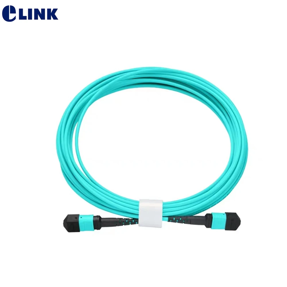 8 ядер MPO OM4 patchcord женский B Тип 2 3 5 10 15mtr волоконно оптический патч провод круглый