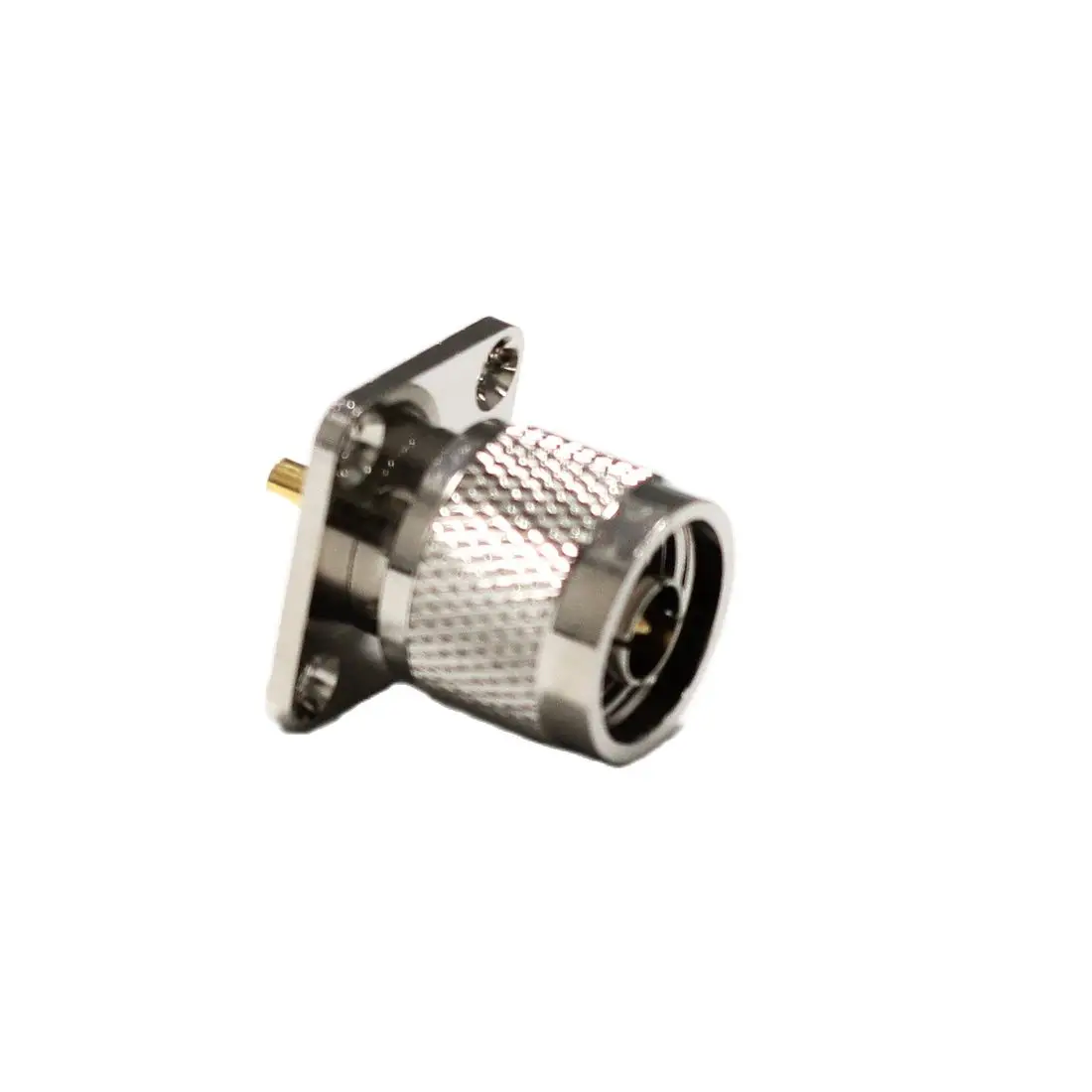 

1PC N Type Male Plug RF Coaxial Connector 4-Hole Panel Mount Flange With Solder Cup Terminal Adapter