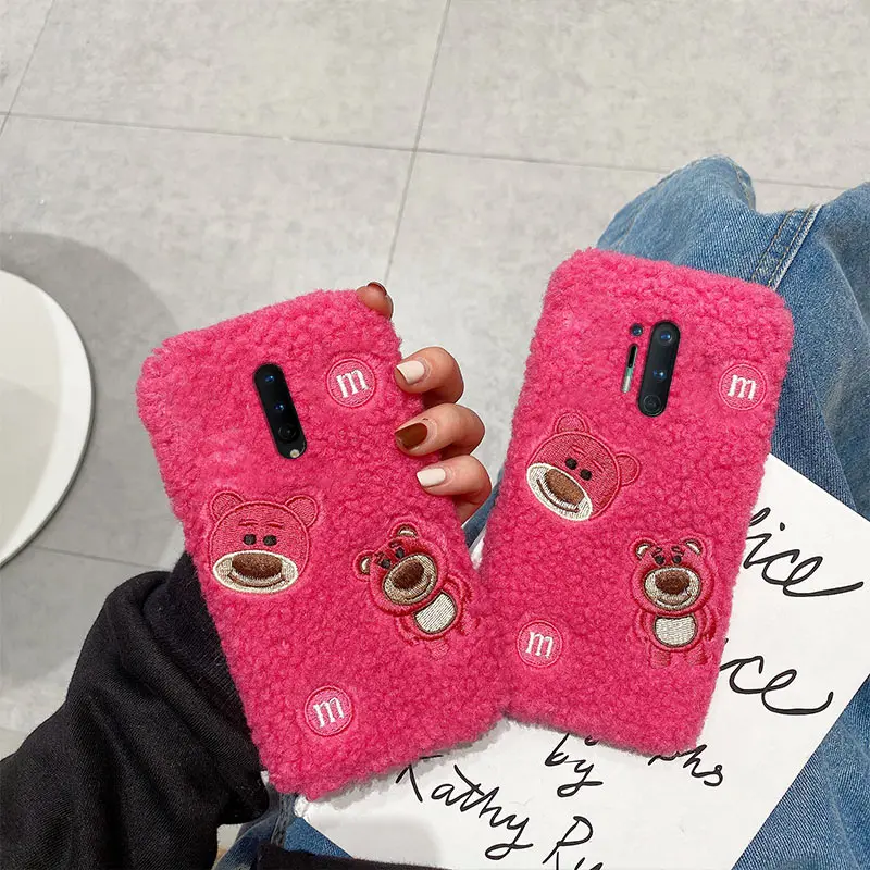 Плюшевый ягненок как розово красный медведь чехол для телефона Oneplus 9 8 7 Pro 6 5 3
