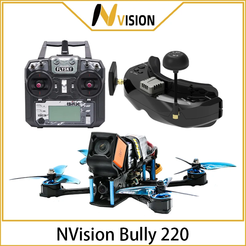 

NVision TCMMRC 5 Inch FPV FlySky FS i6X Bully 220 Racing Drone Kit for for FPV RC Quadcopter 3K Carbon Fiber Drone Frame Kit