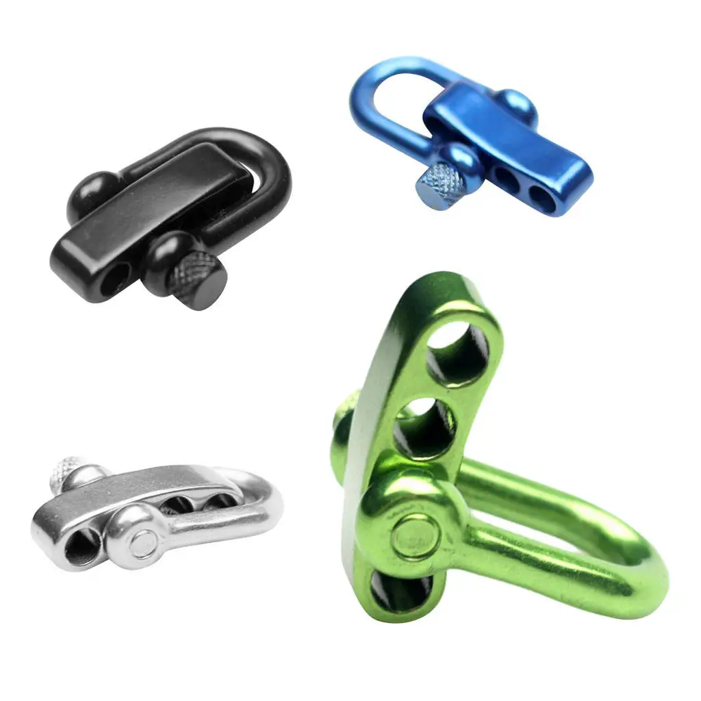 

Heavy Duty 304 Stainless Steel U Flat Shape Adjustable Anchor Shackle Buckle Clasp for Outdoor Survival Paracord Bracelet Rope