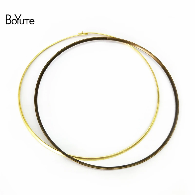 

BoYuTe (5 Pieces/Lot) 130*3.3MM Metal Brass Choker Necklace with Doule Holes Diy Handmade Jewelry Accessories