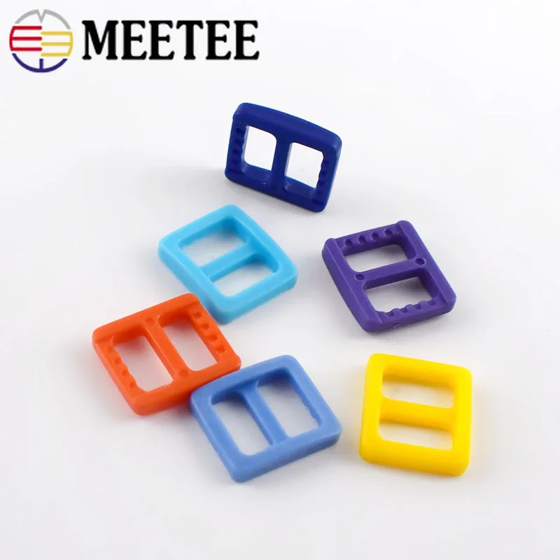 20/50/100 шт. Meetee цветной 10 мм пластиковый слайдер Tri Glide Регулируемая пряжка ошейник
