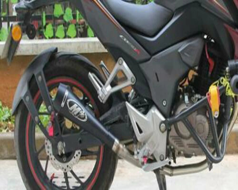 

Universal Motorcycle Exhaust Muffler Pipe M4 - 125-1000cc Kawasaki Z250 Yamaha High Quality And ;arge Displacement