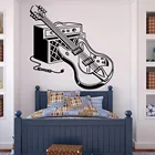 Настенная Наклейка с электрогитарой для мальчиков, комнат, рок, музыка, поп-Декор, виниловая настенная наклейка для спальни, большая настенная наклейка, съемная W802