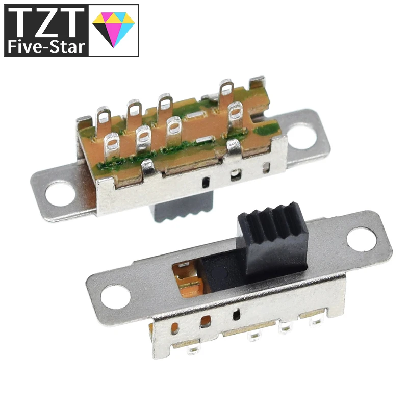 Двойной переключатель SS23E04 10 шт. 8 контактов 3 файла ручка 2P3T DP3T высота 5 мм