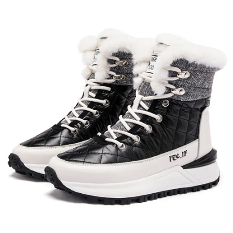 

Snow boots women's thick soled short boots winter Plush thickened warm cotton boots anti slip waterproof snow women's Boots