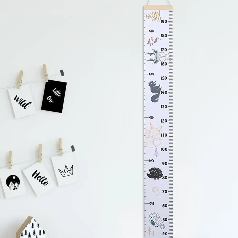 

Рост наклейки для детской домашняя холщовая ткань комната измерение спальня запись Деревянная Карта украшение рама высота ребенка мультфи...