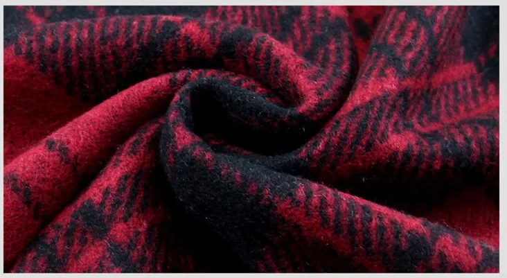 Теплый шелковый шарф для женщин и мужчин клетчатый осенне-зимние модные мягкие