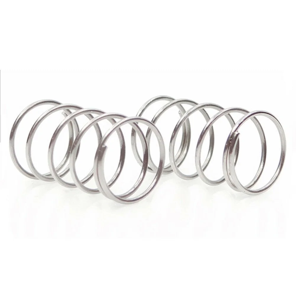 

Compression Spring 304 Stainless Steel Non-corrosive Tension Spring, 10Pcs, Wire Dia 0.8mm Outer Dia 5mm Length 10mm-50mm