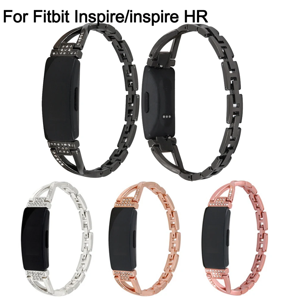 

Diamond Watchband For Fitbit Inspire Smart Watch Strap Metal Stainless Steel Band For Fitbit Inspire HR Bracelet Accessories