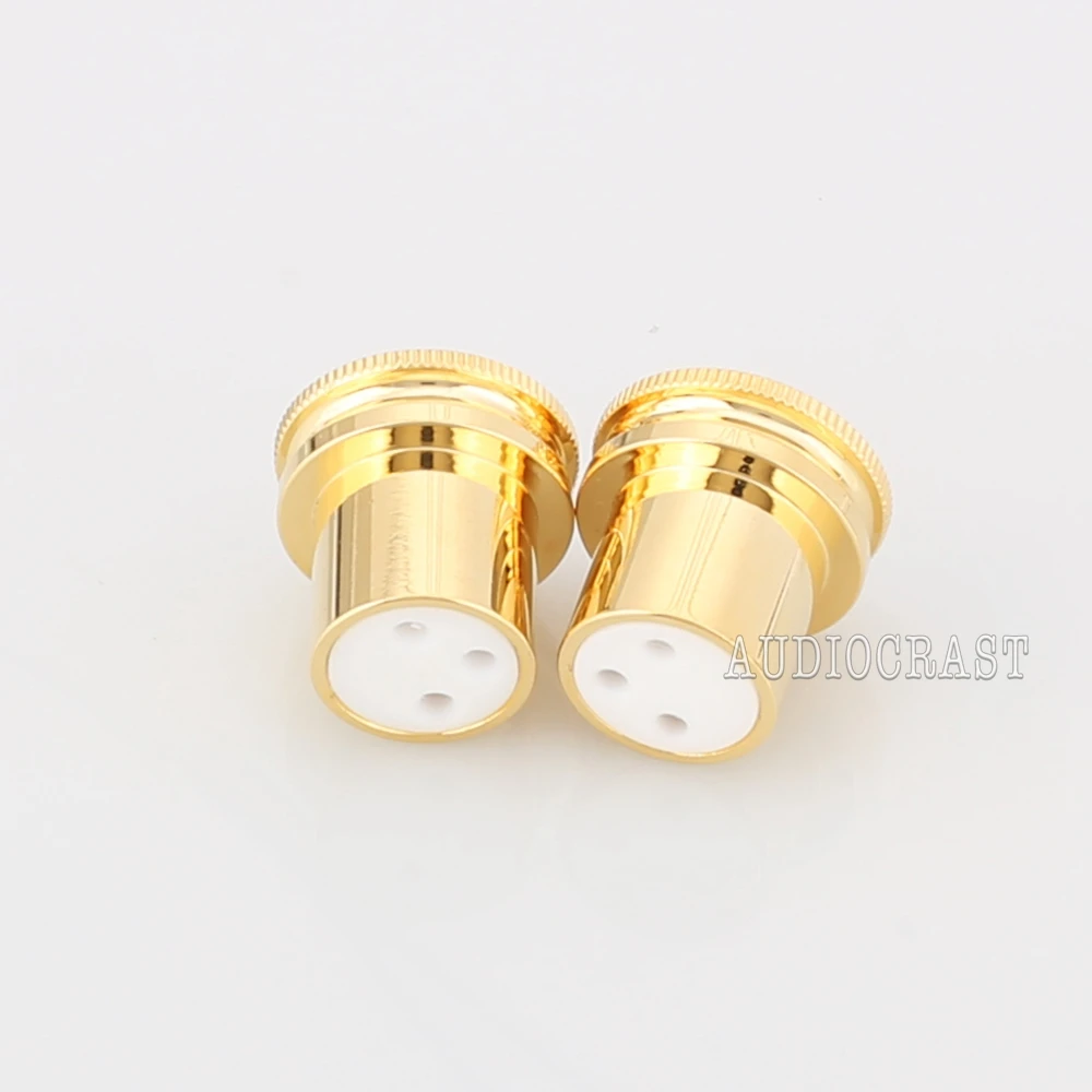 HI End поглотитель шума позолоченный медный XLR заглушки XLR Защитная Кепка 3-конт. XLR Женская шумоподавляющая крышка s