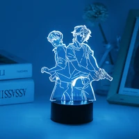 attack on titan led night light anime figure illusion lamp banana fish for room magic party decor valentine day adult kid gift