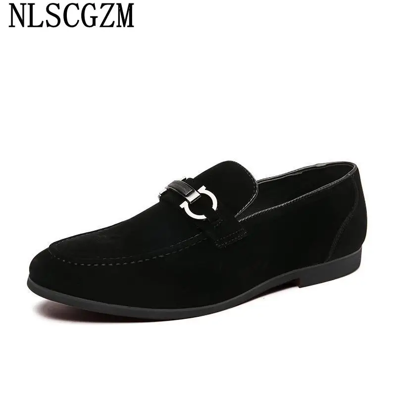 

Designer Loafers Men Wedding Shoes 2023 Black Suede Shoes Men Italian Dress Shoes for Men Zapatos Hombre Vestir Chaussures Homme