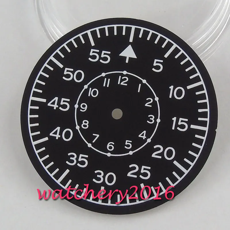 

New 35.5mm Black Sterile Dial Fit MIYOTA 8215 MINGZHU 2813 ST1612 Movement