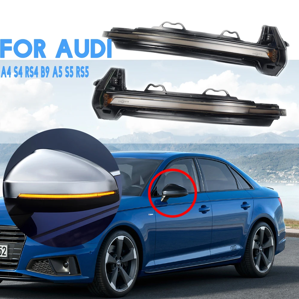 

Dynamic Blinker LED Turn Signal Light For Audi A4 S4 RS4 B9 2016-2019 A5 S5 RS5 SUPERB Rear View Mirror Indicator