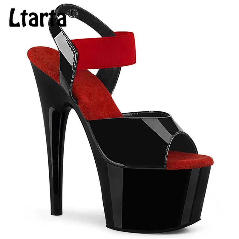 

Ltarta 17cm Sandals Sexy Nightclub Pole Dance High Heels Hate The Sky High Stiletto Platform Model Catwalk Women's Shoes LYP