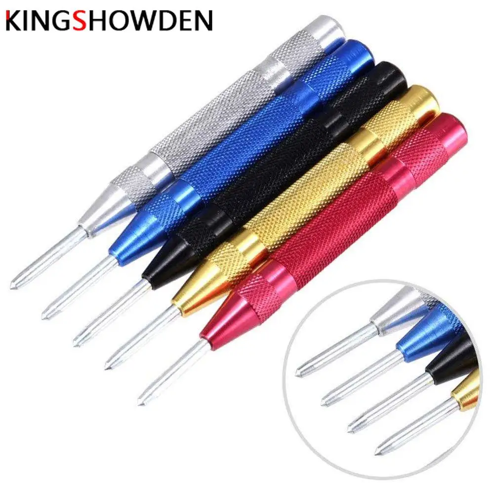 

5 inch Automatic Center Punch Spring Loaded Marking Starting Holes Tool Wood Press Dent Marker Woodwork Tool Hole Drill Bits New