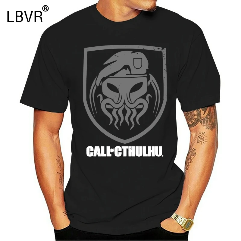 Cthulhus Duty футболка Call Cthulhu Футболка мужская черная одежда летние топы с коротким
