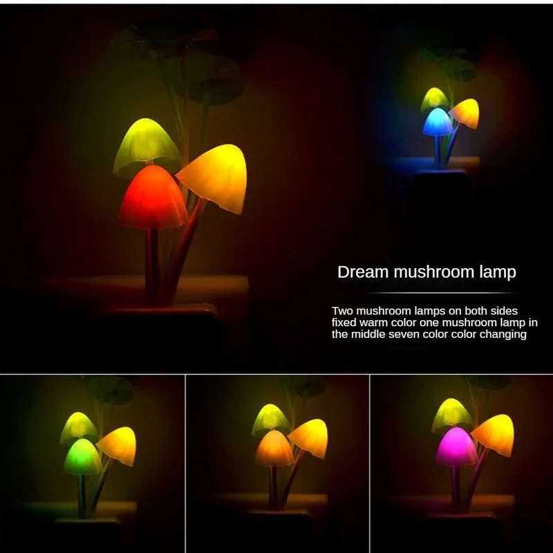 

LED Night Light Sensor 220V Lotus Leaf Flower Lights Control Lamp Energy Saving Bedside Lamps Aisle Corridor Balcony Lighting D