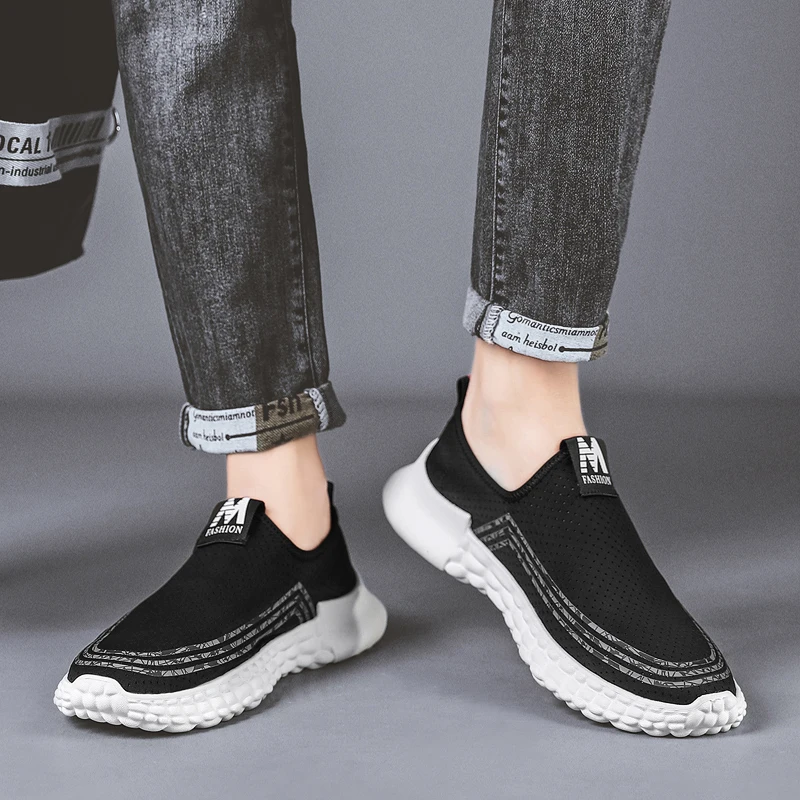 

Hot Slip-on Men's Sport Shoes Breathable Men Sneakers Breathable Men Running Shoes Men's Sports Loafers Summer Walking Footwear
