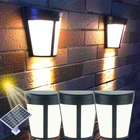 Светодиодный уличный фонарь на солнечной батарее, водонепроницаемый энергосберегающий солнечный светильник для садовых дорожек, уличных настенных ночных светильник ильников
