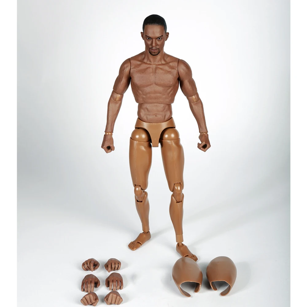 

ZCTOYS 1/6 Soldier Black Muscle Body 12’’action Figure Body Accessories Toy