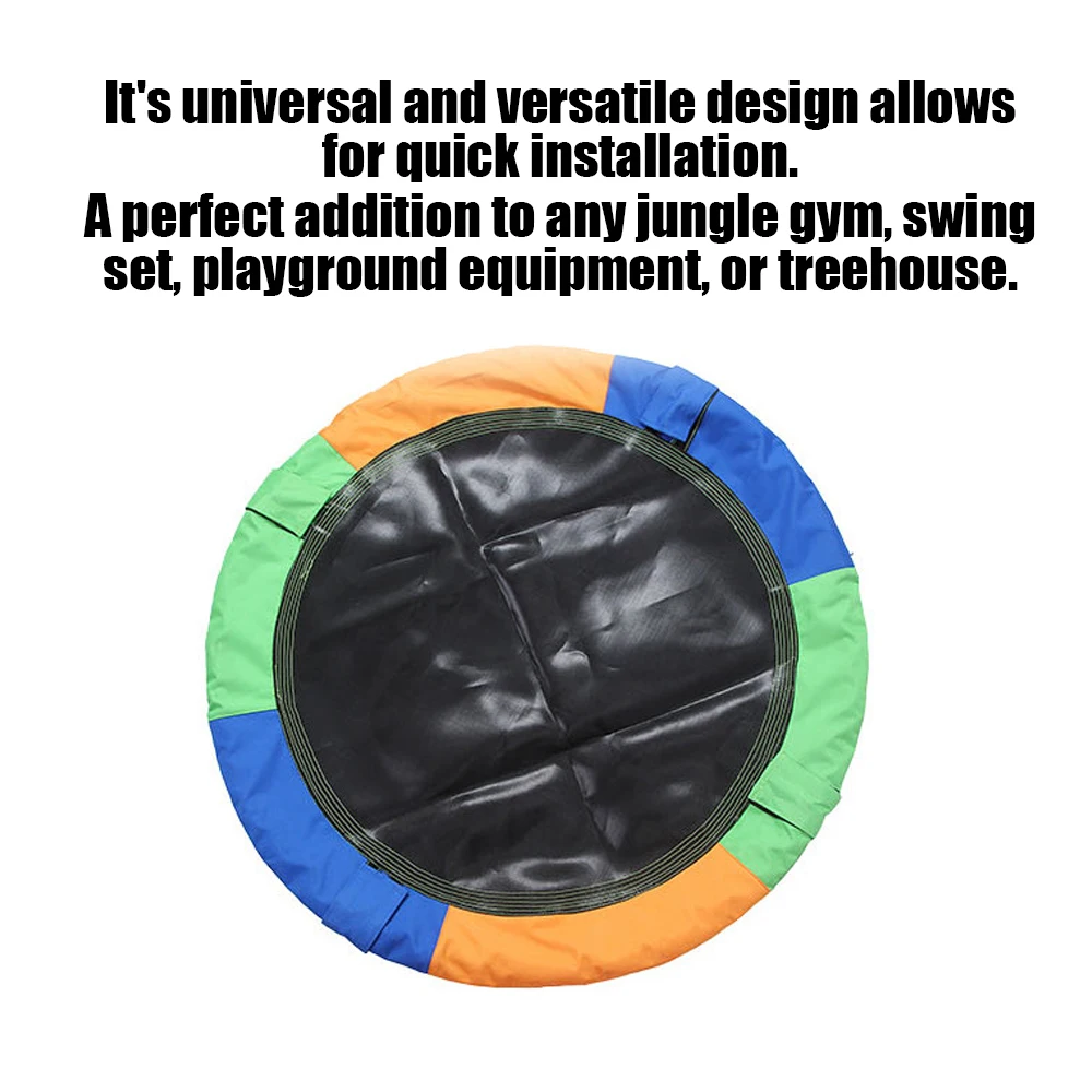 

Hanging Chair 1M 40inch Outdoor Kids Playground Swing Set Saucer Rotate Tree Nest Swing 900D 600lbs Flying Rope Round Swing