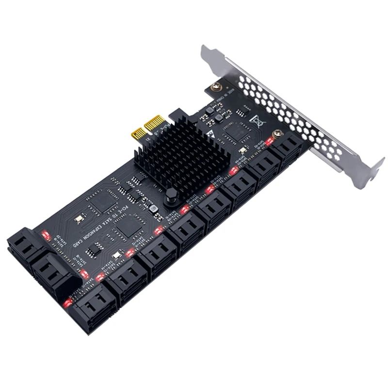 

20-портовый контроллер SATA 6 ГБ на PCI Express, плата расширения PCIE на SATA III, конвертер PCIE, переходник