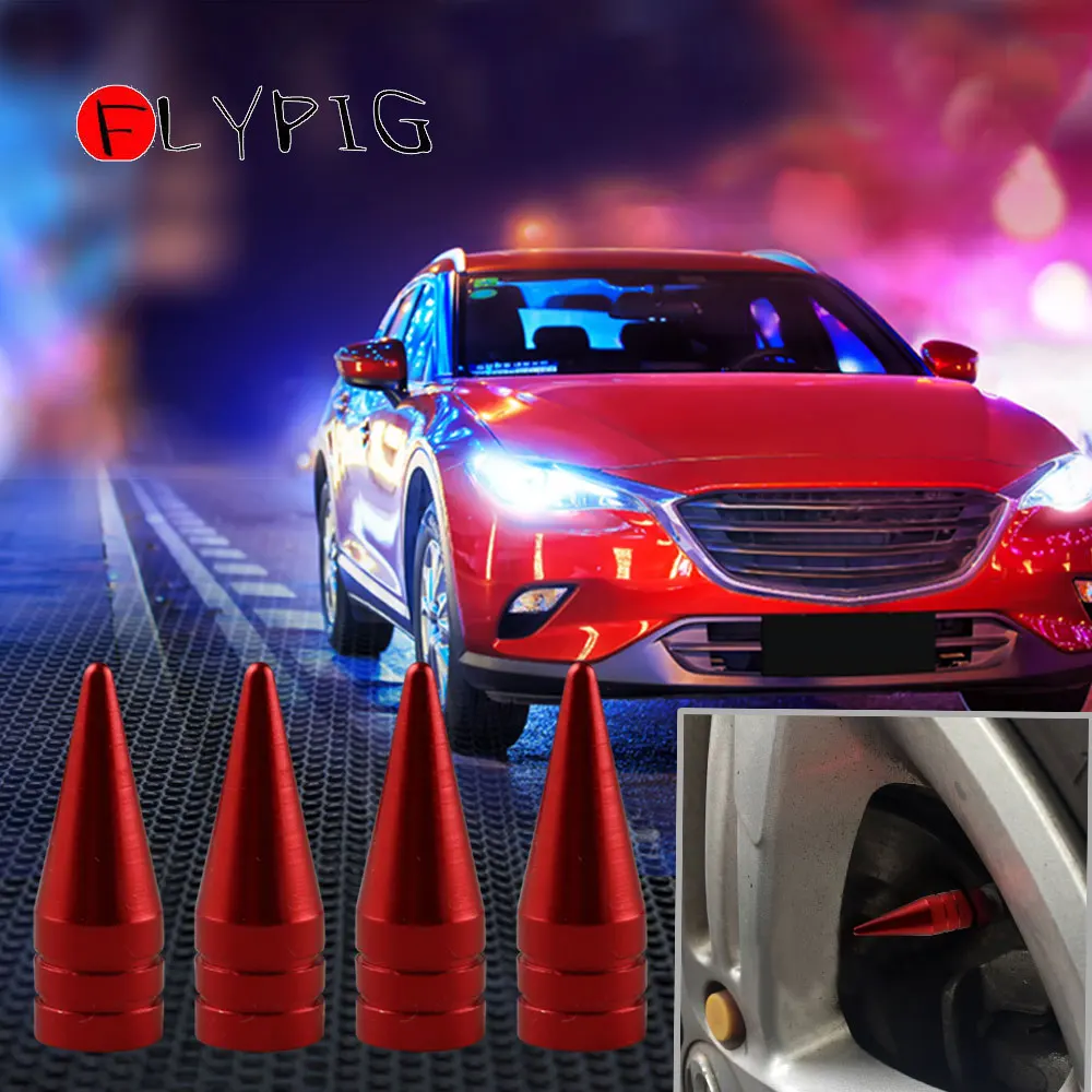 4 шт. неоновые огни цветные алюминиевые колпачки для автомобильных шин клапанов