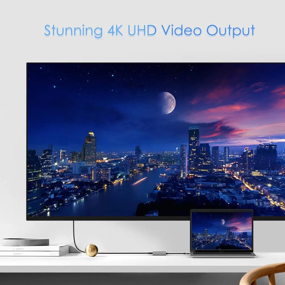 USB C к 2 HDMI Dual 4K отображает цифровой AV адаптер для 2020 2016 MacBook Pro Mac Air/iPad Dell XPS 13/15 Surface