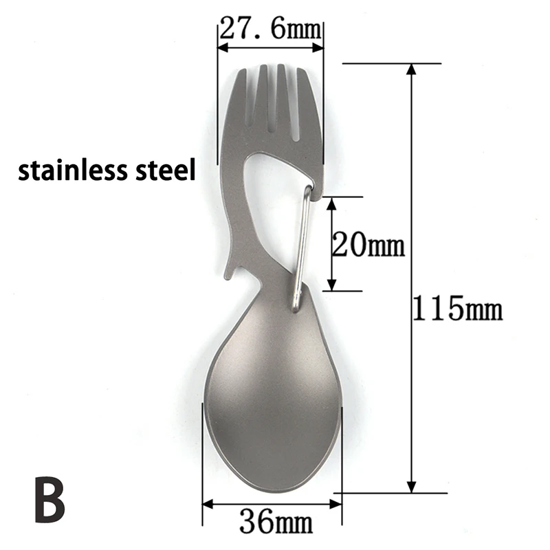 

Titanium Camping Hiking Tableware Spork Fork Spoon Utensil Outdoor Picnic Gadget Outdoor Cooking