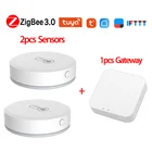 Датчик температуры и влажности ZigBee, Wi-Fi, умный дом, гигрометр, термометр, работает с Alexa Google Home