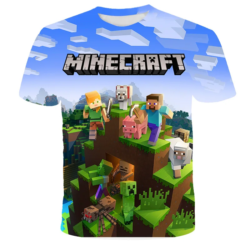 

New My World Kids 2022 3D Printed T-Shirt Big Cover Zombie Cartoon Hip Hop Street Wear T-Shirts Pop Costume Toys and Games