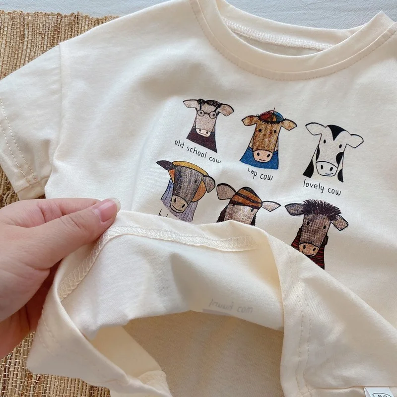 

2021 Mom and Daughter Clothes Summer Cartoon Short Sleeve T Shirts for Mommy and Me Cotton Casual Family Matching Tops