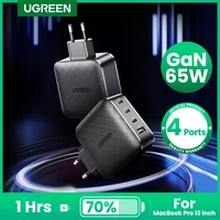 ugreen usb charger gan 65w fast pd charger 4 port usb c charging quick 4 0 30 for huawei xiaomi iphone notebook pd fast charger