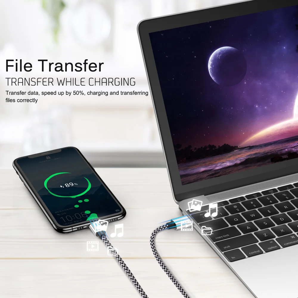 Кабель Micro USB для Xiaomi Redmi 4X Samsung S7 J7 Android мобильный телефон 1 м 2 3 с поддержкой быстрой