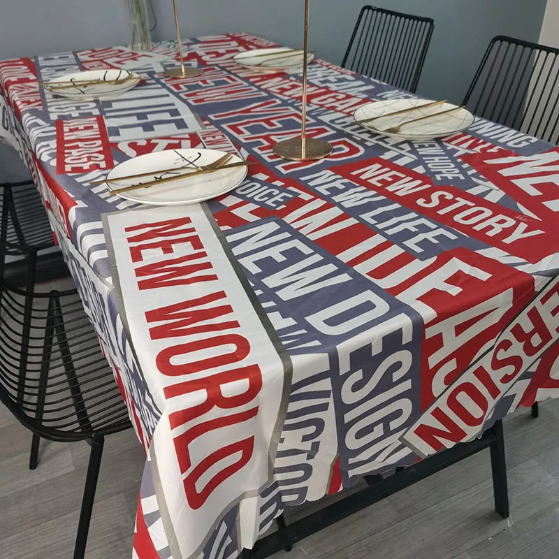 Модная Водонепроницаемая скатерть прямоугольный столик для отеля и пикника