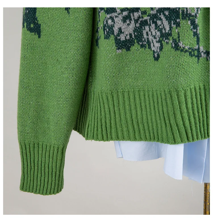 AIMENUNU Лоскутные популярные цветные рубашки с косичками женские воротником