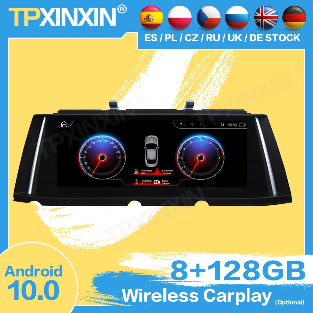 

1DIN Carplay Radio Receiver Android Screen For BMW 7er F01 F02 F03 F04 2008 2009 2010 2011 2012 Audio Stereo GPS Video Head Unit