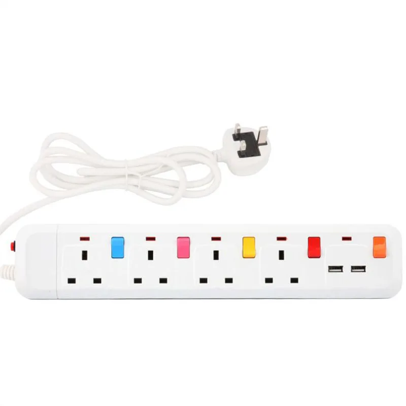 Сетевой фильтр 3/4AC гнездо защиты от перенапряжений свинцовый шнур-удлинитель