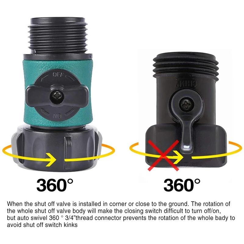 Запорный клапан водяной шланг выключить Сад Комплект соединителей для шлангов с