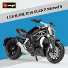Модели литых под давлением мотоциклов Maisto 1:18 2016 DUCATI xдьel S, реальная короткопоглощающая игрушка для детей, подарки, игрушка B625