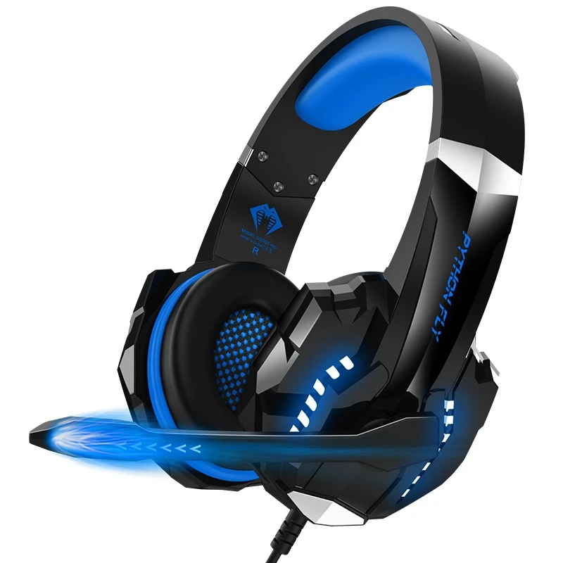 

PYTHON FLY G9000 Pro Gaming Headset, Portable, Lightweight, Real-Sounding USB Interface Wired Headset for Pc, iPad