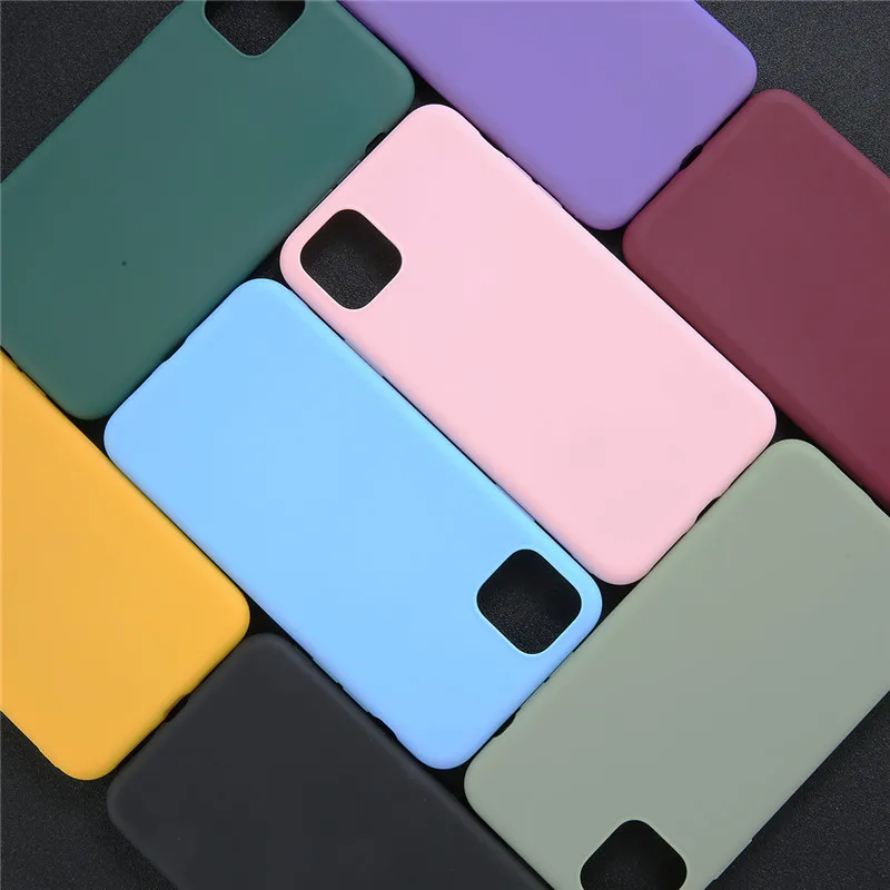 Чехол Lovebay для телефона iPhone 11 Pro Max X XR XS простой мягкий однотонный чехол из ТПУ