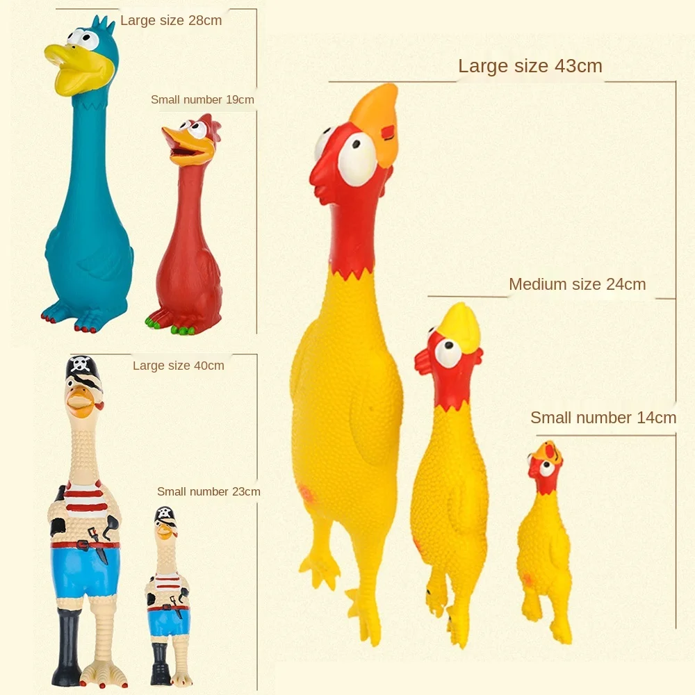 

Dog Toy Screaming Chicken Large Small Dog Molar Long Lasting to Sleep with Sound Relief Artifact Sound Toy