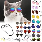 Солнцезащитные очки для домашних животных очки для кошек милые винтажные очки для глаз для маленьких кошек фотореквизит для домашних животных украшение для вечерние