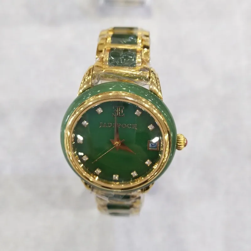 Натуральные и Тянь нефрит русский синий набор нефритовые часы Механические